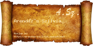 Arendás Szilvia névjegykártya